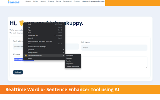 Aksharakuppy TextMagic Preview