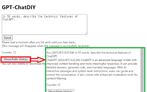 ChatGPT API Key Extension Preview