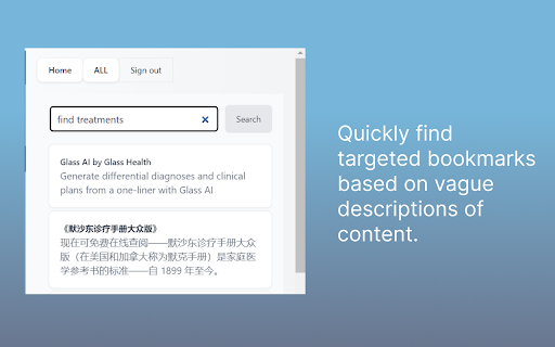 Chrome Extension for Smart Bookmark Management Preview