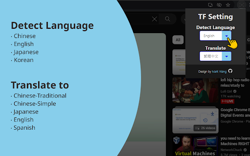 Chrome Extension - AI Text Extractor & Translator Preview