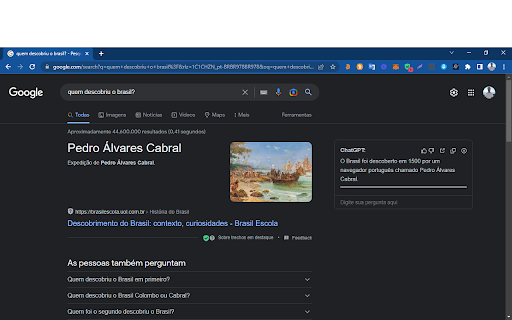 ChatGPT in Google Search Preview