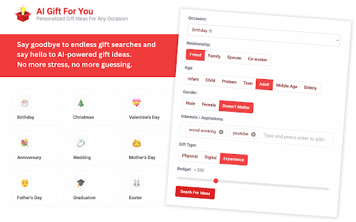 AI Gift Idea Generator Preview