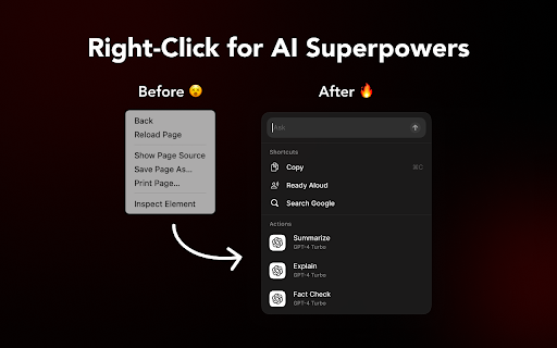 AI Right-Click Extension Preview