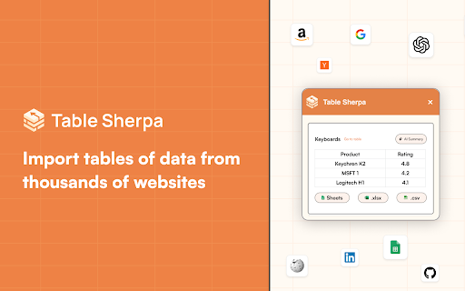 TableSherpa Preview