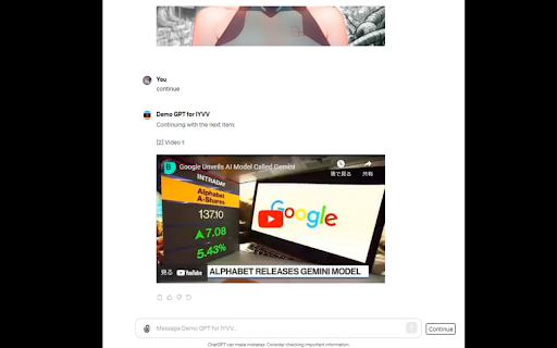 Image and Youtube Video Viewer for GPTs (IYVV) Preview