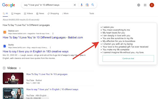 ChatGPT on Google Preview