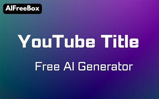 AI YouTube Title Generator Preview