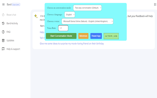 Google Bard Voice Extension Preview
