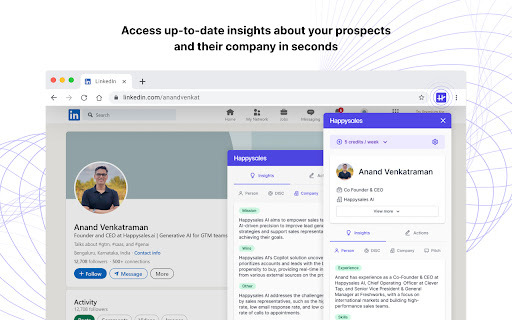Happysales Chrome Extension Preview