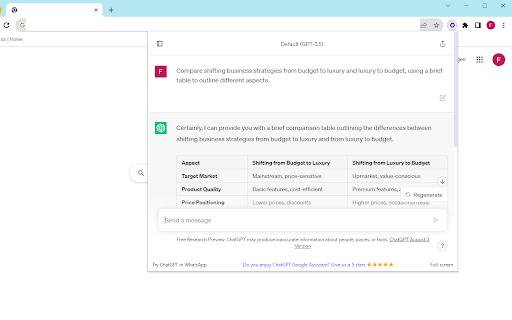 ChatGPT Assistant Preview