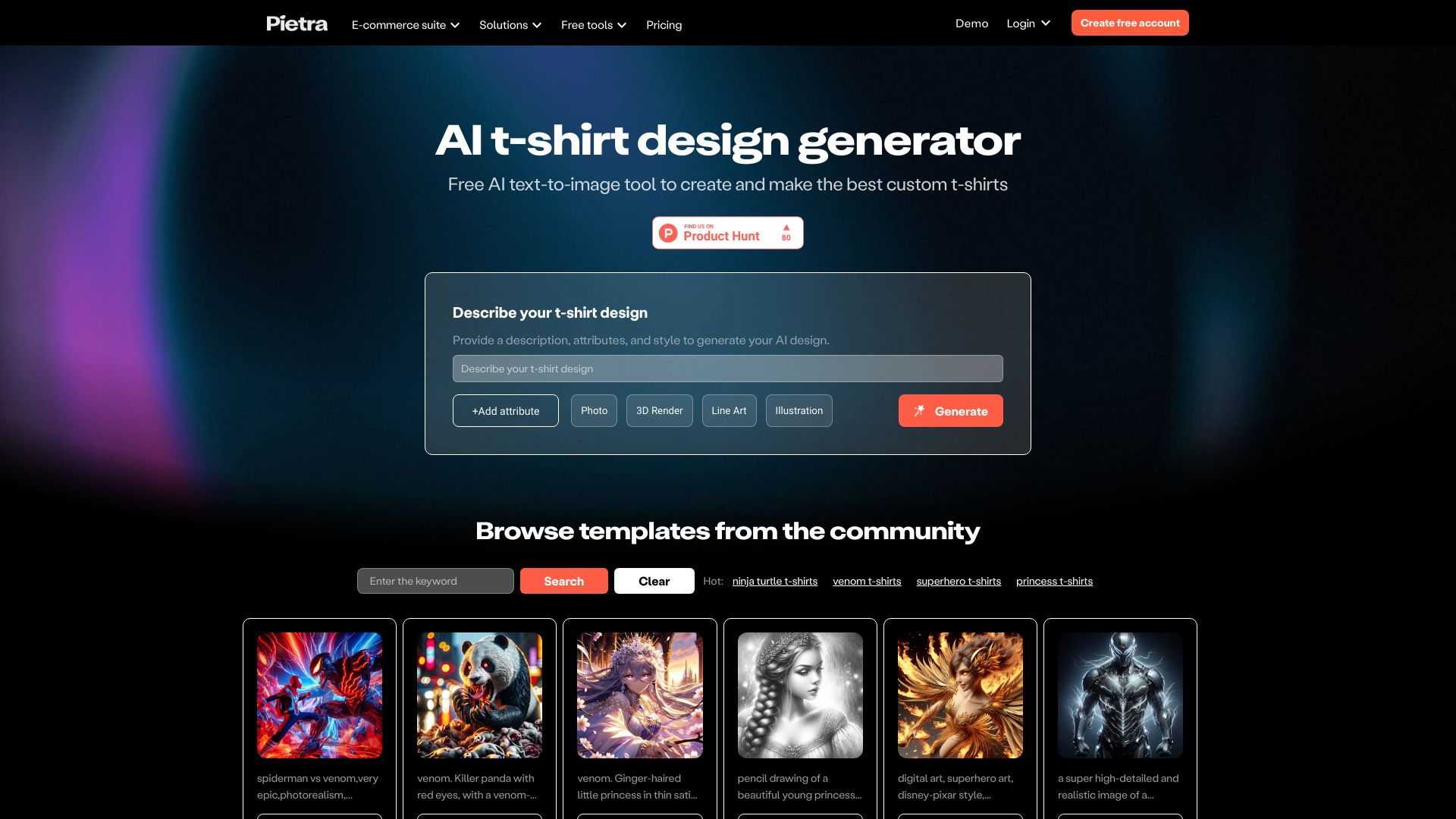 AI t-shirt design generator