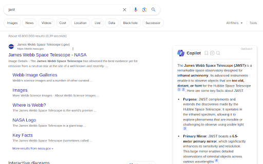 Copilot in Google Preview