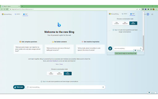 Bing AI Anywhere - GPT 4 Preview