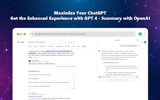 GPT 4 Summary with OpenAI screenshot