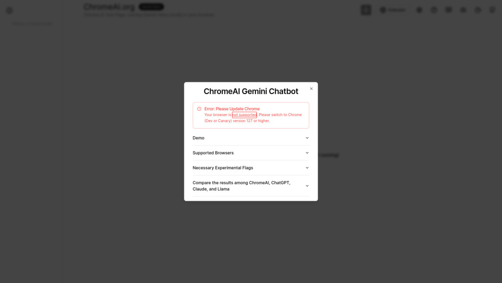 Chrome Built-In AI Gemini Nano Test Page Preview