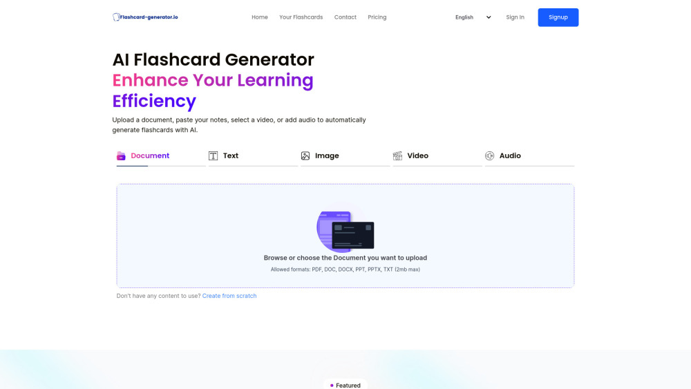Flashcard Generator Preview