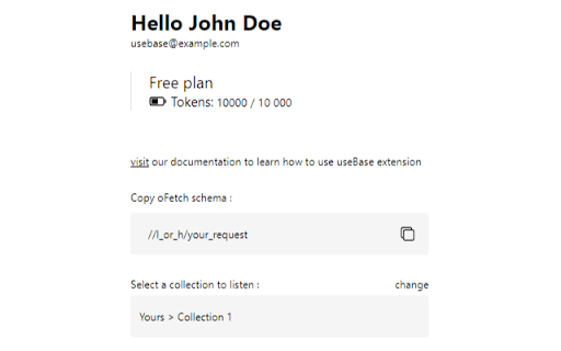 useBase Chrome Extension Preview