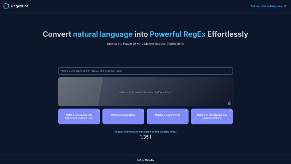 RegexBot Preview