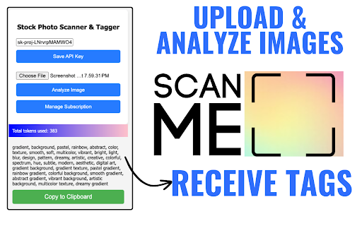 Stock Photo Keyword Scanner Preview