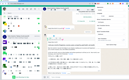 WhatsApp Translator Preview