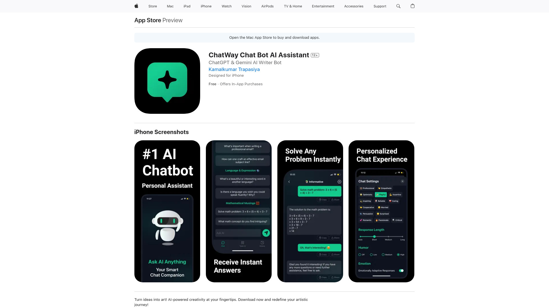 ChatWay Chat Bot AI Assistant