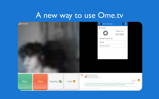 Ome.tv Automator Preview