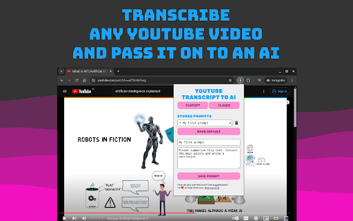 YouTube AI Insights Extension Preview