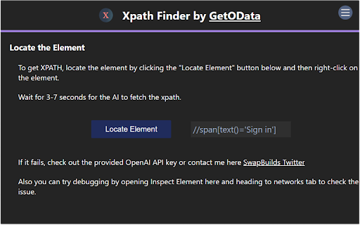Xpath Finder Preview