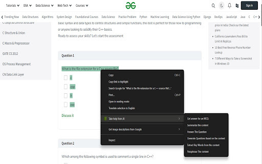 AI-Powered Browser Extension Preview