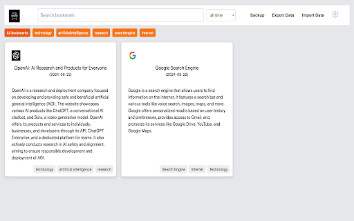 ai bookmarker Preview