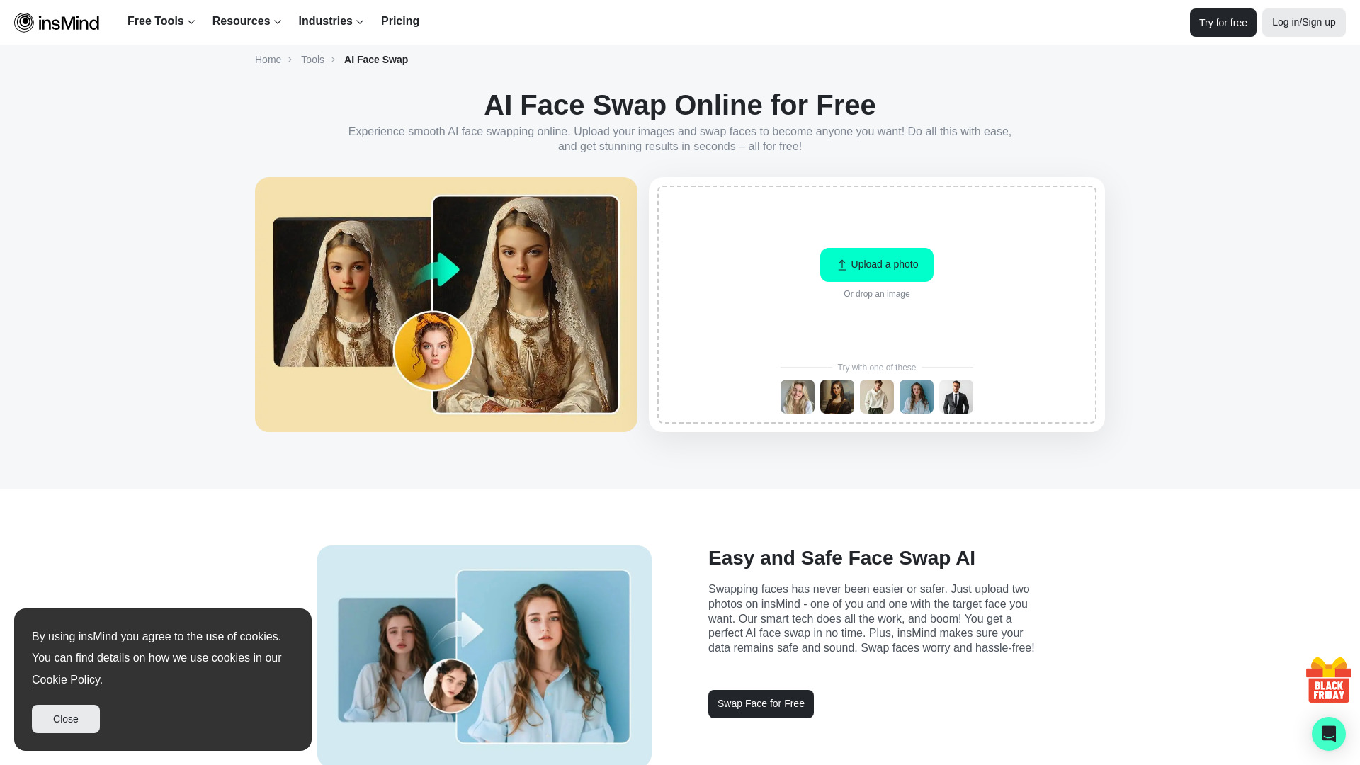 insMind AI Face Swap