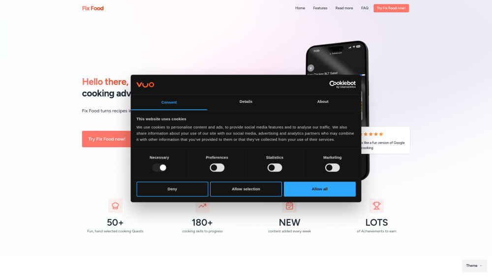 Mobile app landing page Preview