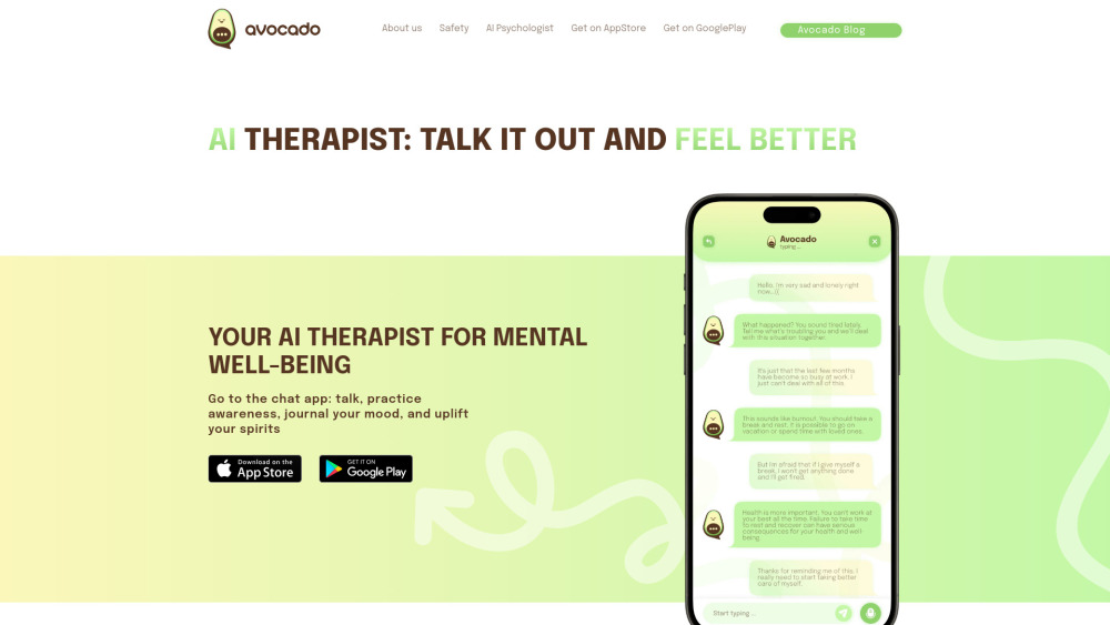 Avocado AI Therapist Avocado AI Therapist