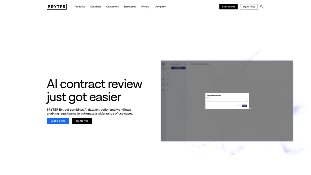 BRYTER Extract | AI for Legal BRYTER Extract | AI for Legal