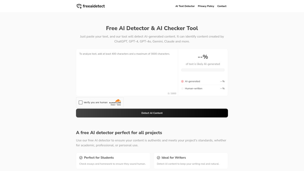 Free AI Detector Free AI Detector