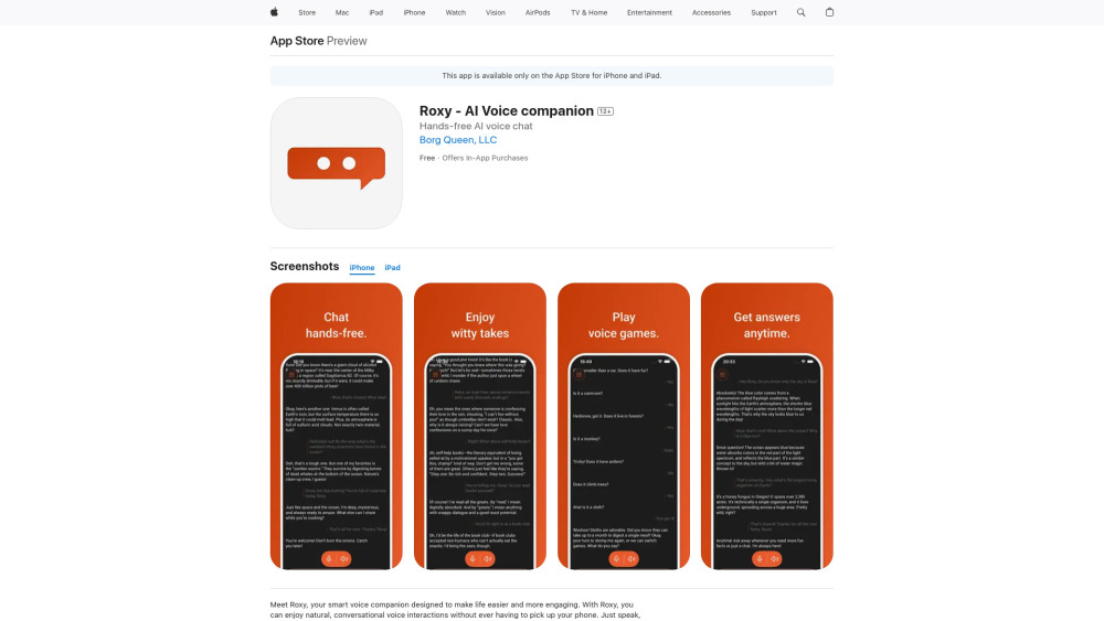 Roxy - AI Voice Companion Roxy - AI Voice Companion