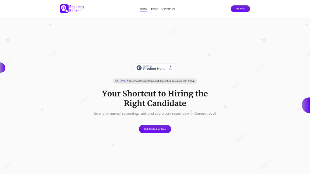 Resumes Ranker Preview