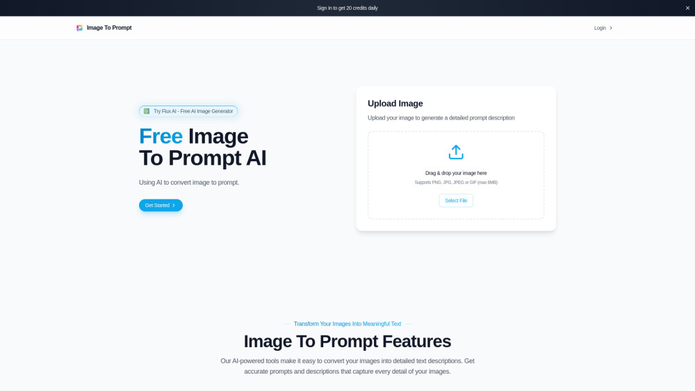 Image to Prompt AI - Free Unlimited Online Tool Image to Prompt AI - Free Unlimited Online Tool