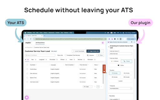 Interview Scheduling by Sapia.ai