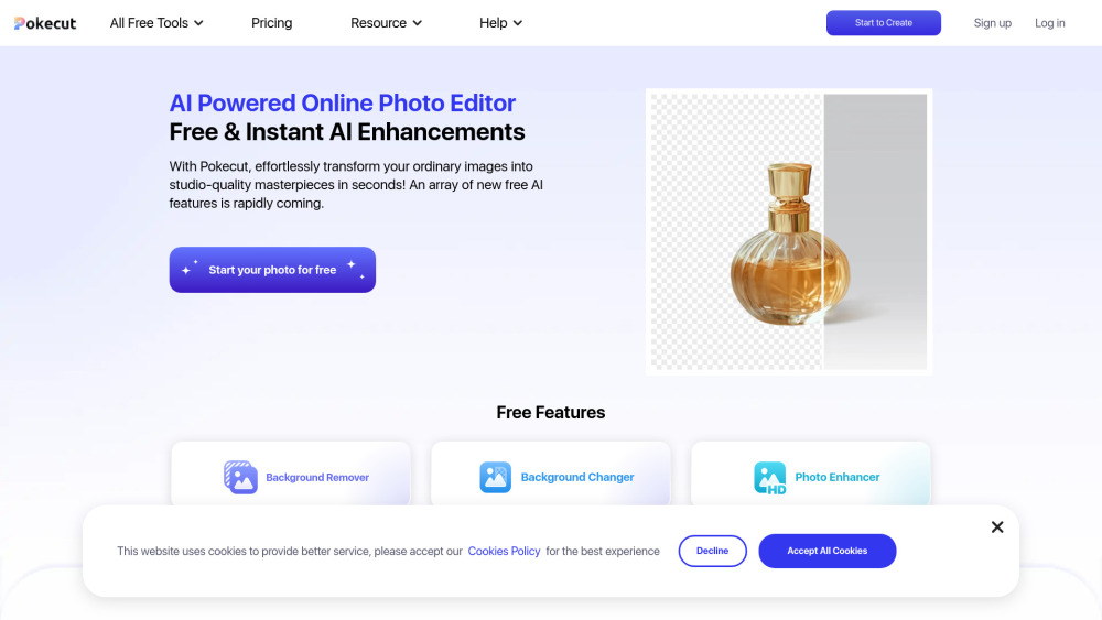 Pokecut-AI Powered Online Photo Editor Pokecut-AI Powered Online Photo Editor