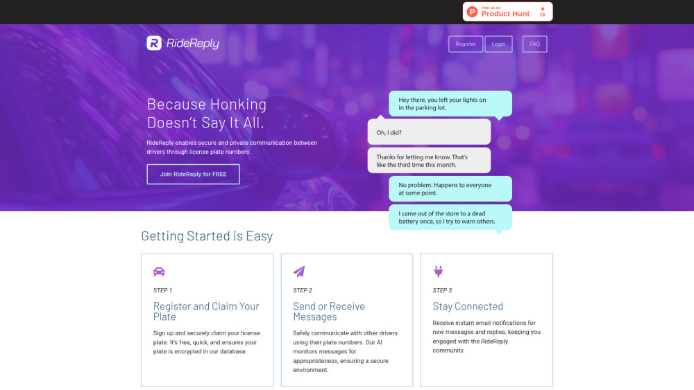 RideReply Preview