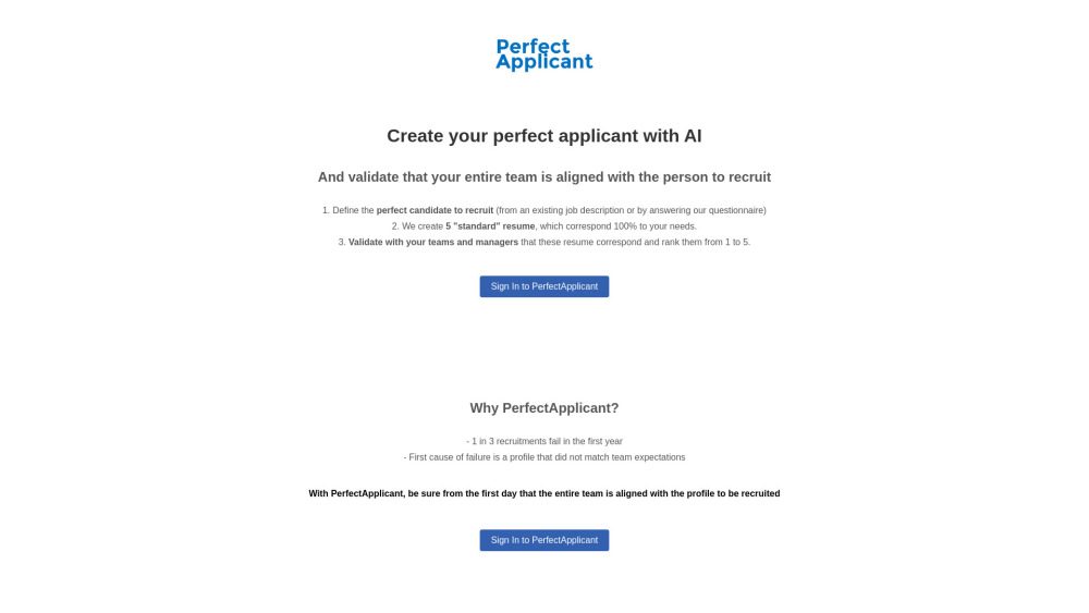 PerfectApplicant Preview