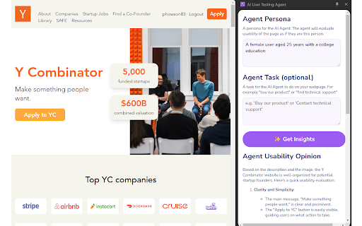 AI User Testing Agent Preview