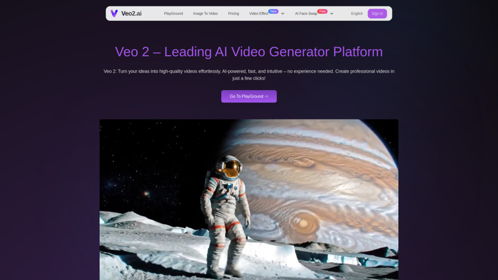 Veo 2 AI Video Generator PlayGround banner