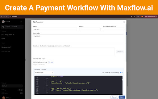 MaxGPT Web Automation Extension Preview