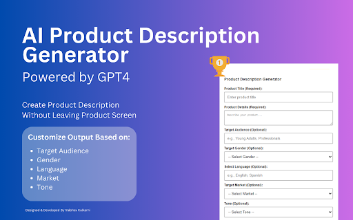 AI-Powered Product Description Generator