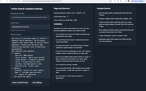 X (formerly Twitter) Search Assistant