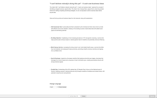 YouTube Clickbait Decoder & Video Summarizer Preview