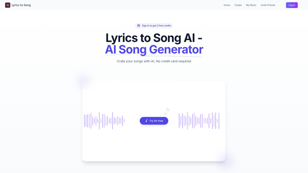 Lyrics To Song AI banner