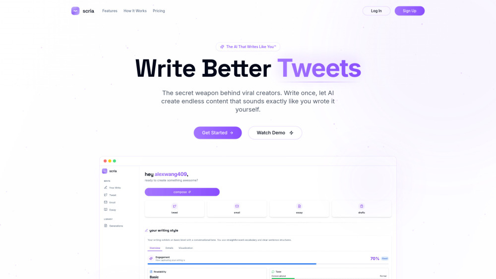 Scria AI Preview